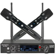 Berlingtone BR-58UM UHF Professional Handheld Wireless Microphone systems, 120- Adjustable Frequency Channel, Metal Mic/Base, Karaoke, DJ, Conference, Church, Meeting, Weddings, UP to 260ft Range