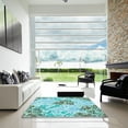 thumbnail image 6 of Ahgly Company Indoor Rectangle Patterned Tron Blue Area Rugs, 7' x 10', 6 of 6