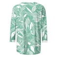 thumbnail image 4 of Jsaierl Tops for Women 3/4 Sleeve Casual Crew Neck Shirts Dressy Graphic Ladies Blouses Workout Cotton Tunic Top S-5XL, 4 of 5