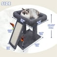 thumbnail image 5 of WK Cat Tree Tower with Scratching Board and Toy Balls, Grey, 5 of 11