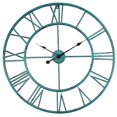 thumbnail image 1 of Utopia Alley CL8BL 30 in. dia. Round Oversized Roman Wall Clock, Distressed Sea Green, 1 of 1