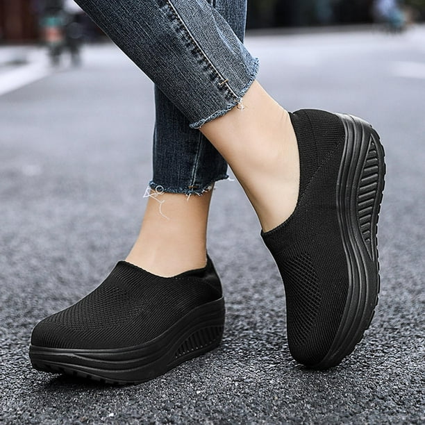 Zapatos deportivos de mujer transpirables de malla informal de moda de talla grande de verano Wmkox8yii ahfdhkah370