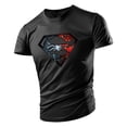 thumbnail image 2 of Camiseta de manga corta con cuello redondo para hombre, camisa holgada y cómoda con estampado de héroes 2D para las cuatro estaciones, deportiva, multicolor, talla grande, 2 of 4
