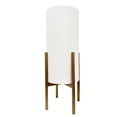 thumbnail image 3 of Maceta Cilíndrica Alta Blanca Base Dorada Macetas Y Maceteros Estilo Moderno Elegante y Minimalista, 3 of 5