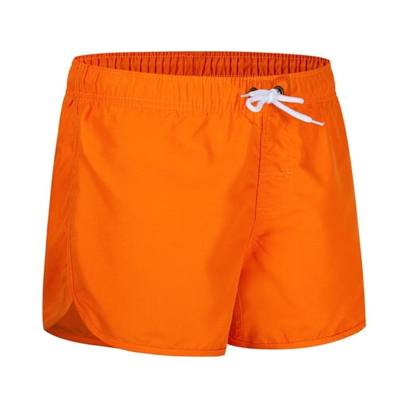 Ceisia Men's Athletic Beach Shorts Straight Leg Pockets Elastic Waist Casual Sport Swim Trunks Summer Pants Orange XL Gifts for Father