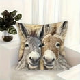 thumbnail image 5 of Cheapark Donkey Embroidery Pillow Cover - 18" Square Soft Plush Cushion for Sofa Living Room Bedroom, Vintage Farmhouse Home Decor, 5 of 6