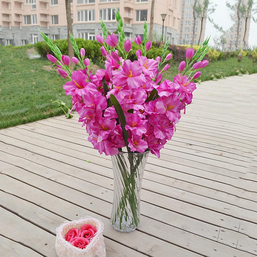 Artificial Flowers Gladioli Gladiolus Stem For Wedding Room Multi