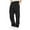 Black, variant on Womens Daily Home Outdoor Elastic Waist Side Pockets Trousers Casual Workout Trousers Cargo Pants Red S