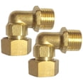 thumbnail image 6 of 2PCS Brass 1/2inch Water Pipe Elbow 90 Degree Joint with Erosion Resistance Pipe Fitting for Household Plumbing, 6 of 8