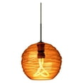 thumbnail image 2 of 1JT-462782-BR-Besa Lighting-Wave 10 - 1 Light Cord Pendant with Flat Canopy In Contemporary Style-9 Inches Tall and 10 Inches Wide-Bronze Finish-Amber, 2 of 3