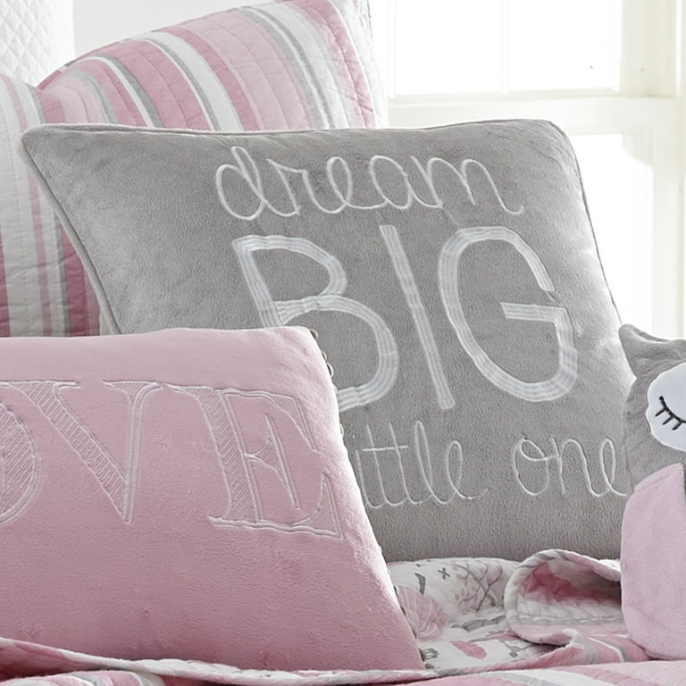 Levtex Home Daniella Kids Decorative Pillow 18x18in. Dream Big Grey and White Walmart