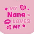 thumbnail image 4 of Inktastic Valentine's Day My Nana Loves Me Hearts and Lips Boys or Girls Baby Bib, 4 of 4