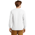 thumbnail image 5 of Gildan Long Sleeve T-Shirt for Adult Men Crew Neck Ultra Cotton Casual Tee comfort and durability white Color 6 oz 100% Cotton Classic fit Long Shirt, Size-3XL, 5 of 6