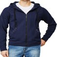 thumbnail image 1 of AMERTEER Men Hoodie  Long Sleeve Hooded Solid Fall Zip-up Sweatshirt Jacket for Cual Daily, 1 of 4