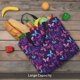 thumbnail image 5 of Balery Bright Purple Butterflies Bolsa de Mano para Mujeres con Cremallera, Bolsa de Gimnasio con Compartimentos, Bolsa para Laptop, Bolsa para Trabajo, 5 of 7
