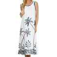 thumbnail image 1 of Sakkas Bali Palm Tank Dress - White - One Size, 1 of 4
