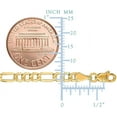 thumbnail image 2 of The Diamond Deal 10k SOLID Yellow Gold 3.8mm Diamond-Cut Classic women's Figaro Chain Necklace or Bracelet/Foot Anklet for Pendants and Charms with Lobster-Claw Clasp (18" And yellow-gold), 2 of 6