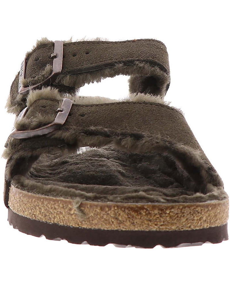 Birkenstock Mens Arizona Shearling Comfort Footbed Slide  display picture 3