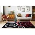 thumbnail image 4 of MDA Home Orelsi Black/Red Contemporary Polypropylene Area Rug - 8'1" x 10'5", 4 of 5