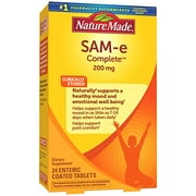 Nature Made SAM-e Complete 200 mg Tablets, 24 Count for Supporting a Healthy Mood (Packaging May Vary)