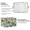 thumbnail image 2 of Yayeee Canvas Storage Basket with Handles for Shelves Fabric Bins Closet Organizer, Retro Flower Print, 2 of 8