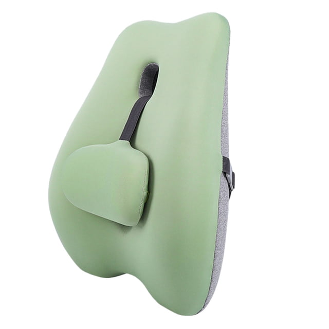 uhnmki Ergonomic Lumbar Support Cushion Memory Foam Back Pillow For Chair Comfort And Posture