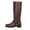 Brown, variant on Timeless Mid Calf Boots With Adjustable Strap for Everyday Classic Style Autumn Women's Leather Heel On
