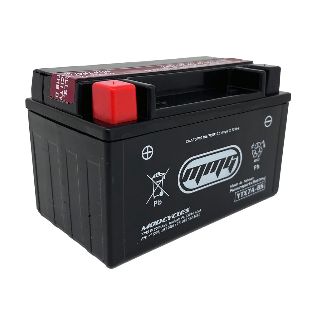 MMG YTX7A-BS 12v Battery for Motorcycles Scooters ATVs