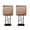 Gold Set of 2, variant on Table Lamp, Decorative Metal Table Lamp with Gold Modern Stand and Brown Silk Lampshade 17 Inch, Unique Lamp for Home Decor Living Room or Bedroom, Set of 2
