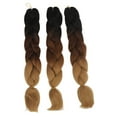 thumbnail image 2 of Juego de 3 extensiones de cabello con rastas C14 de color degradado para trenzas, 2 of 15