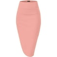 thumbnail image 3 of Oplxuo Women's Office Work Pencil Skirt Stretch High Waist Knee Length Bodycon for Business Casual, 3 of 4