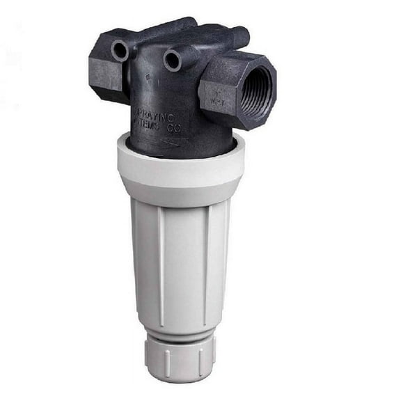 TeeJet 3/4" Flush-Out Line Strainer Poly Head & Bowl w/ 50 Mesh Screen AA126ML-3-50