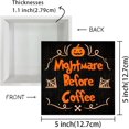 thumbnail image 3 of Letrero de café xinyu decoración del hogar de Halloween 5 X 5 pulgadas, 3 of 7