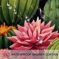thumbnail image 3 of Cactus Waterproof Bathroom Curtains Shower Curtain Set with Hook - Printed Curtain Sets for Bathroom Decoration, 3 of 5