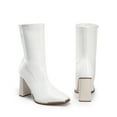 thumbnail image 2 of Dream Pairs Women's Mid Calf Gogo Boots Square Toe Elastic Ankle & High Chunky Block Heel, 2 of 5