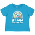 thumbnail image 3 of Inktastic My Gigi Loves Me Retro Rainbow Girls Baby T-Shirt, 3 of 5