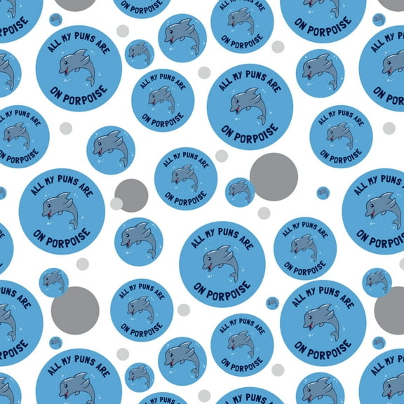 All My Puns Are On Porpoise Purpose Funny Humor Premium Gift Wrap Wrapping Paper Roll