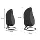 thumbnail image 2 of Funda de silla Funda para silla colgante para patio Funda para silla con forma de huevo para exterior Funda duradera impermeable para silla giratoria, negro, tamaño S 115 * 190 cm Maboto  Funda de silla, 2 of 5