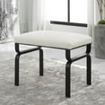 thumbnail image 3 of Uttermost Diverge White Shearling Small Bench, 3 of 7