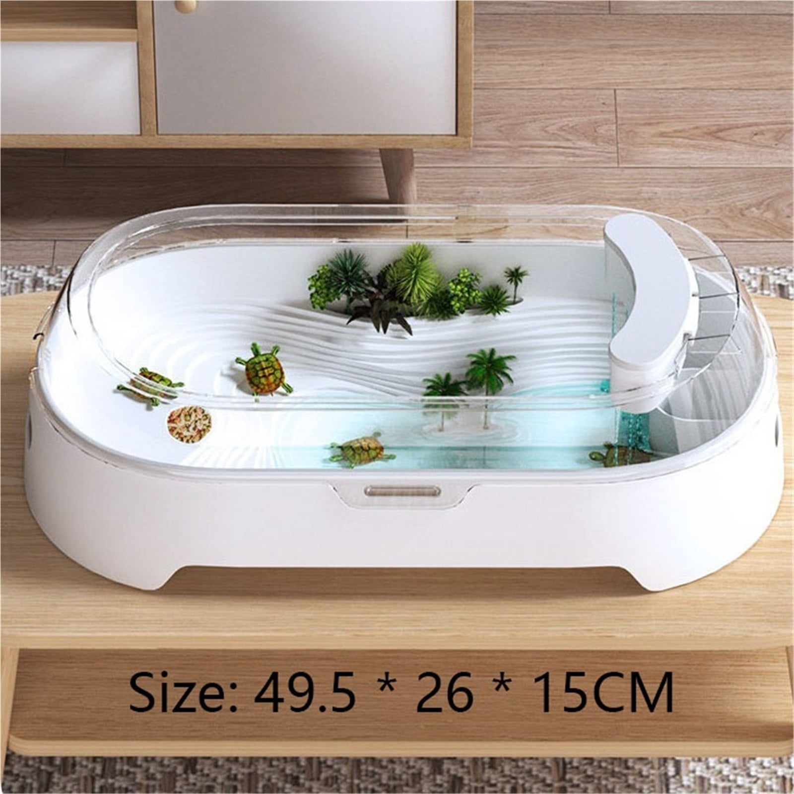 Turtle tank household with sun drying table filter panoramic transparency