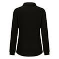 thumbnail image 3 of XFLWAM Women 's Waffle Knit Henley Sweatshirt Long Sleeve V Neck Solid Color Pullover Tops Casual Oversized Side Slit Shirts with Pocket M, 3 of 5