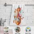 thumbnail image 4 of Dreamtimes Bouquet Flowers Pumpkin Hand Towels 2 Pack, Ultra Soft and Highly Absorbent, Watercolor Roses Autumn Decorative Fingertip Towel for Home, Bathroom, Kitchen, 4 of 5