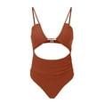 thumbnail image 4 of Womens One Piece Swimsuit - Tummy Control, Sexy & Flattering High Cut Cheeky Bathing Suit, 4 of 5