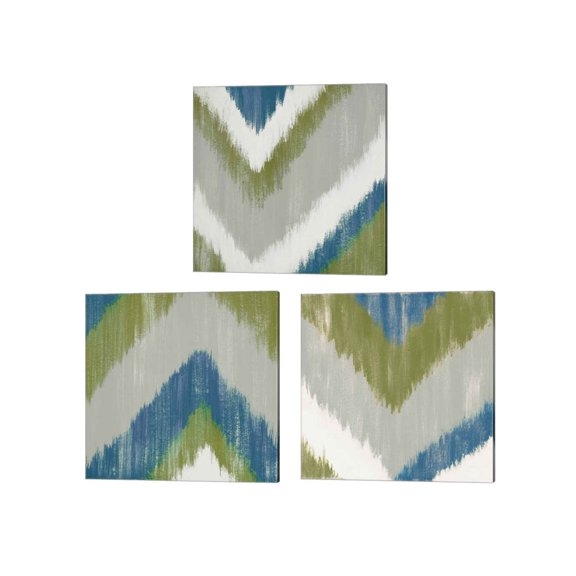 Great Art Now Zigs N Zags by Rita Vindedzis 3 Piece Canvas Art Set Each 14W x 14H