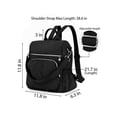 thumbnail image 3 of Gustave Backpack Purse for Women Anti-Theft Travel Convertible Backpack Shoulder Bag Nylon Waterproof Casual Daypack Satchel Handbag "Black", 3 of 9