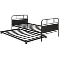 thumbnail image 5 of Harper & Bright Designs Twin Size Metal Daybed Platform Bed Frame with Trundle, Black, 5 of 6