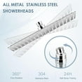 thumbnail image 5 of 16 inch Brushed Nickel Large Rain Shower  -   304 Stainless , Full  Rainfall Shower with 324  Nozzles - Waterfall Bathroom Square Showerheads, Ceiling Mounted, 5 of 6