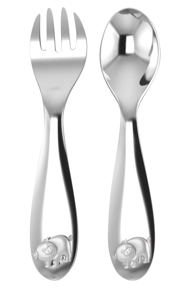 silver plate set for baby
