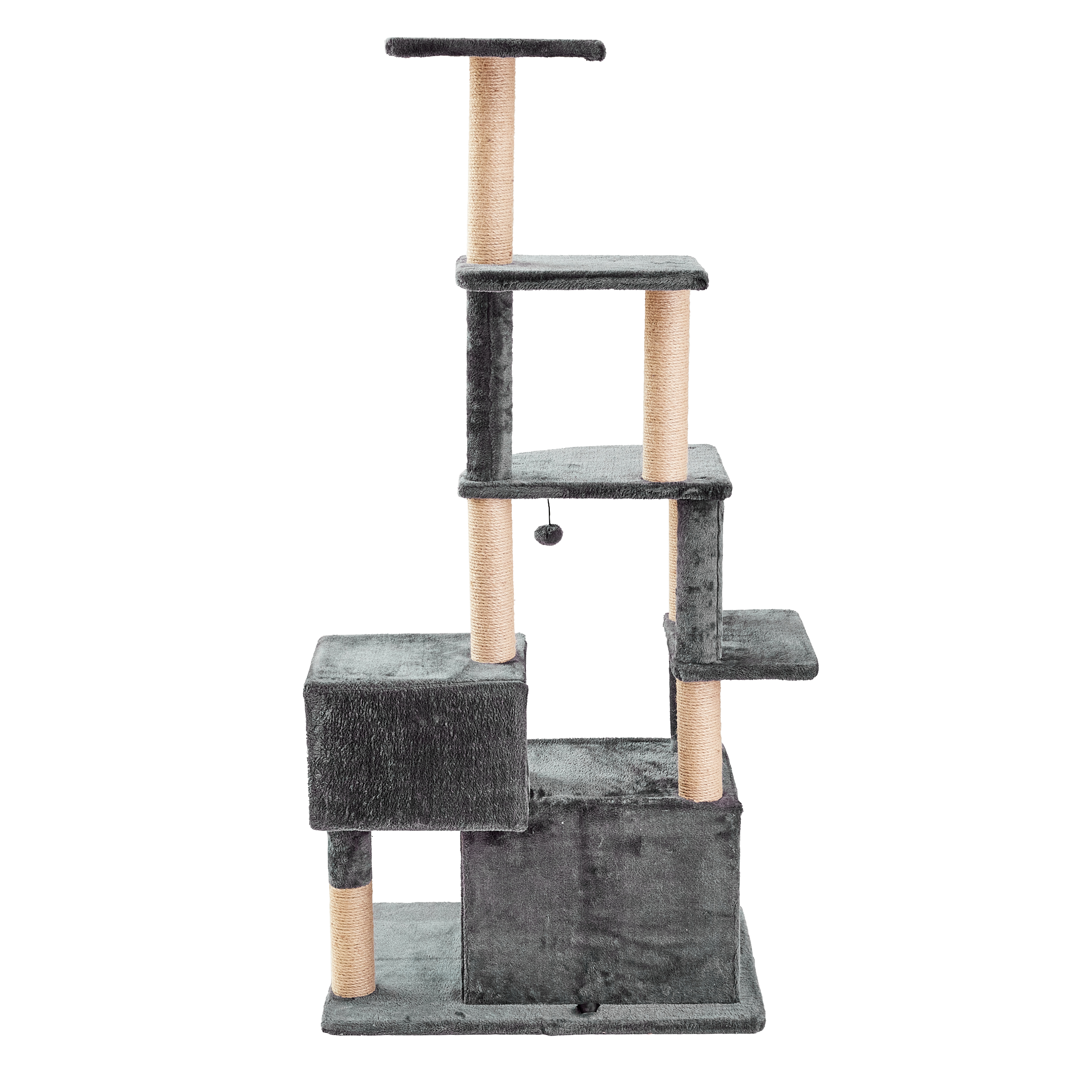Two by Two Athens - Black Scratching Post Cat Furniture - 66 in. Tall