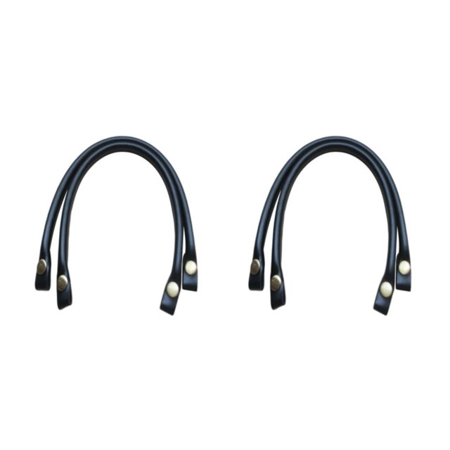 Ruiboury 2x PU Leather Bag Handles for DIY Replacement Bag Making Craft Black 40cm 2Set